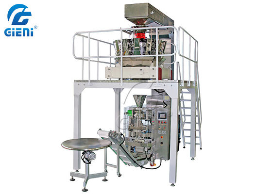Máy đóng gói thẳng đứng của GIENI Túi niêm phong mặt sau cho đồ ăn nhẹ bánh quy